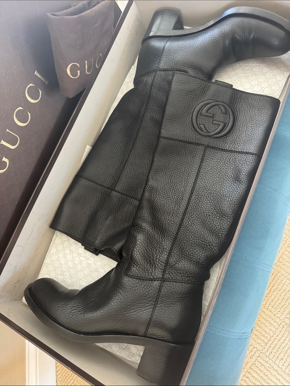 Gucci Knee-High Riding Boots - Picture 3 of 17